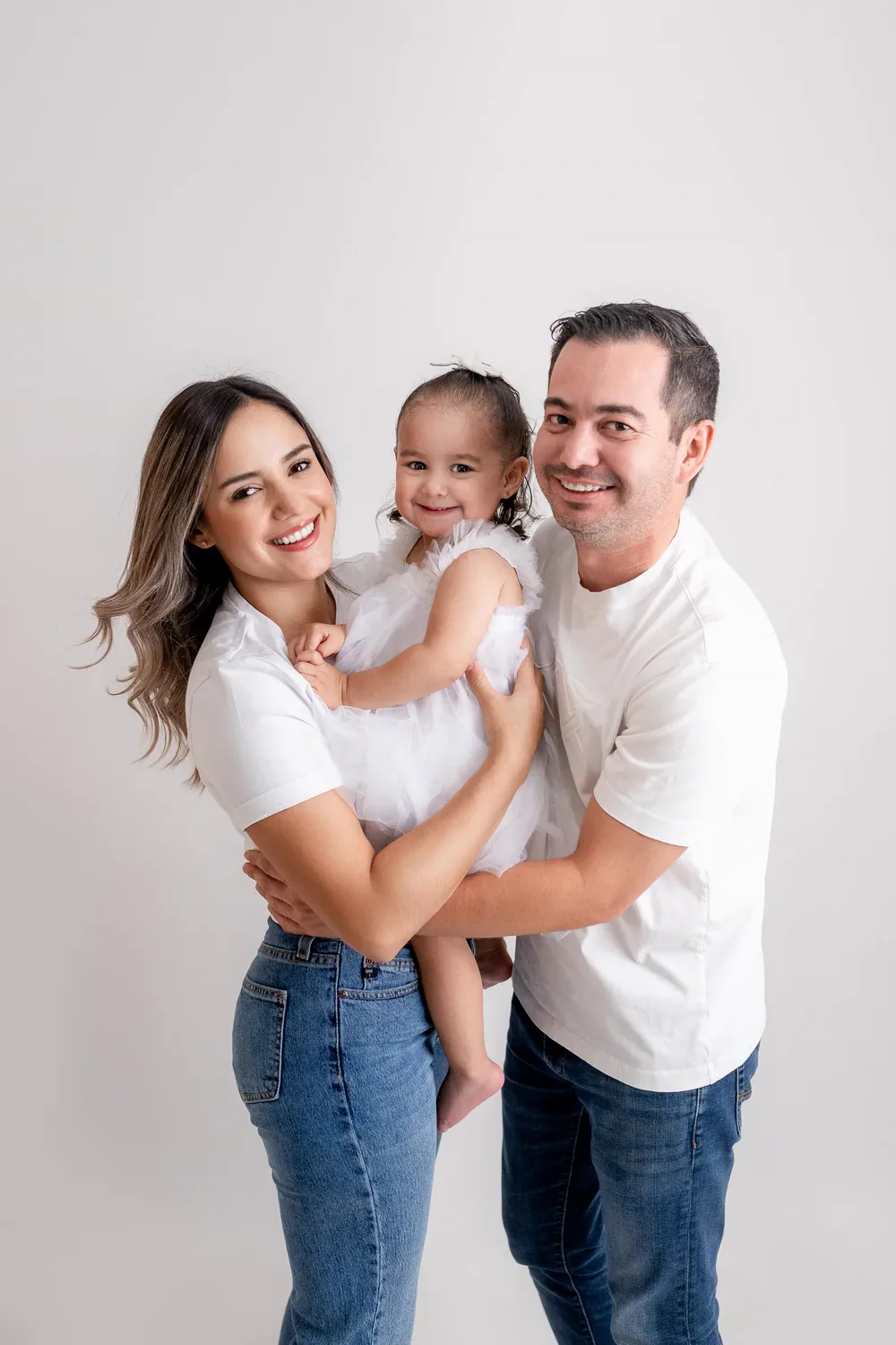 Canvas fine art de foto familiar montado en pared